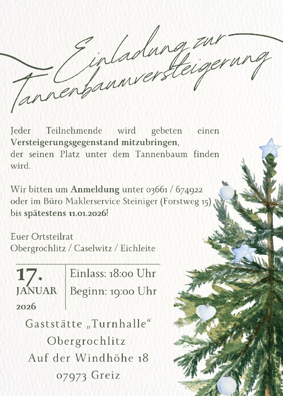 Tannenbaumversteigerung